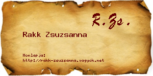 Rakk Zsuzsanna névjegykártya